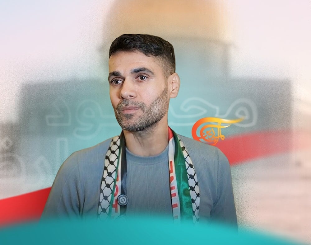 Freed Palestinian Detainee Mahmoud al-Aridah, upon his release by 'Israel' after the ceasefire agreement in Gaza (Al Mayadeen/ Ali al-Hadi Shmeiss)