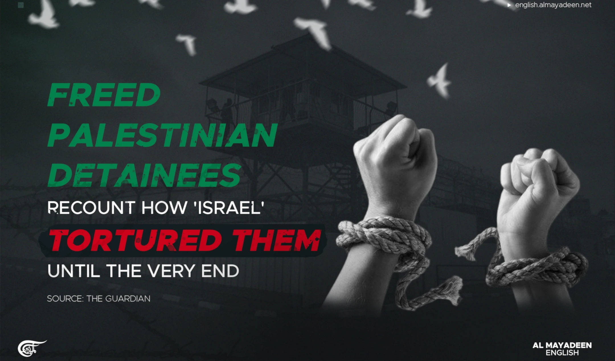 Freed Palestinian detainees recount how 'Israel' tortured them until the very end: The Guardian Freed Palestinian detainees recount how 'Israel' tortured them until the very end: The Guardian