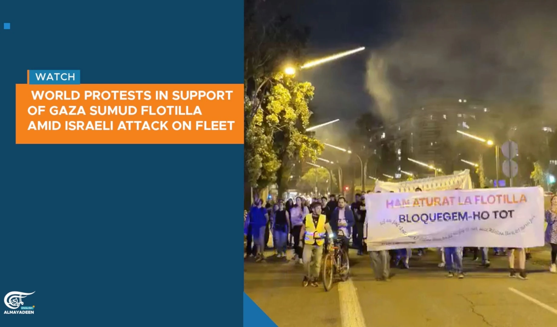 World protests in support of Gaza Sumud Flotilla amid Israeli attack on fleet