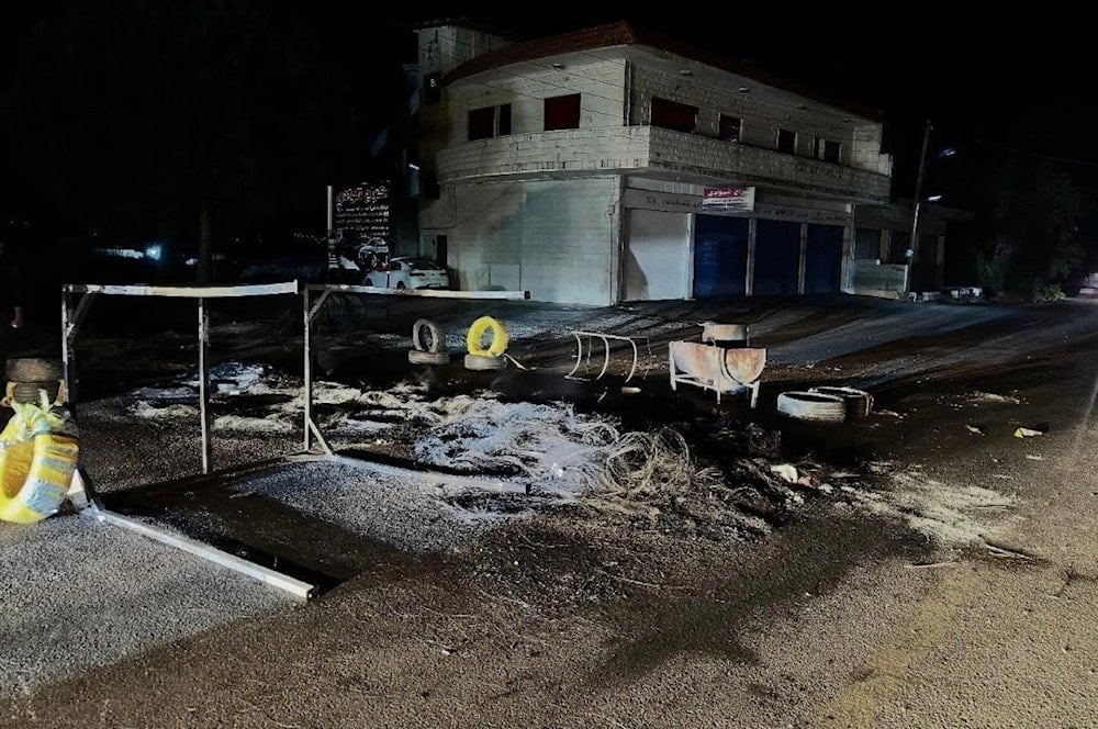 The site of the protests condemning the killing of three youth in Wadi al-Nasara, Syria, October 2, 2025 (social media)