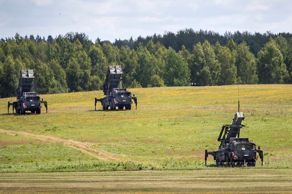 Germany deployed a Patriot long-range air defense system at Vilnius airport for security during the NATO summit in Vilnius, Lithuania, Saturday, July 8, 2023 (AP)
