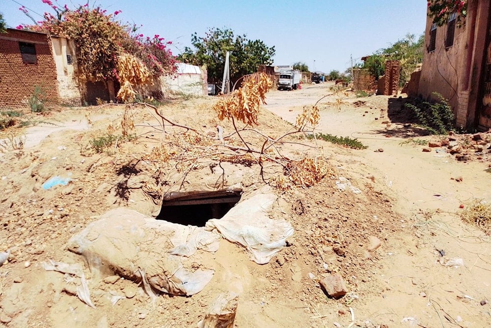 A makeshift bunker dug in El Fasher as a hideout from clashes between the paramilitary RSF and the Sudanese army and allied militias (AP)