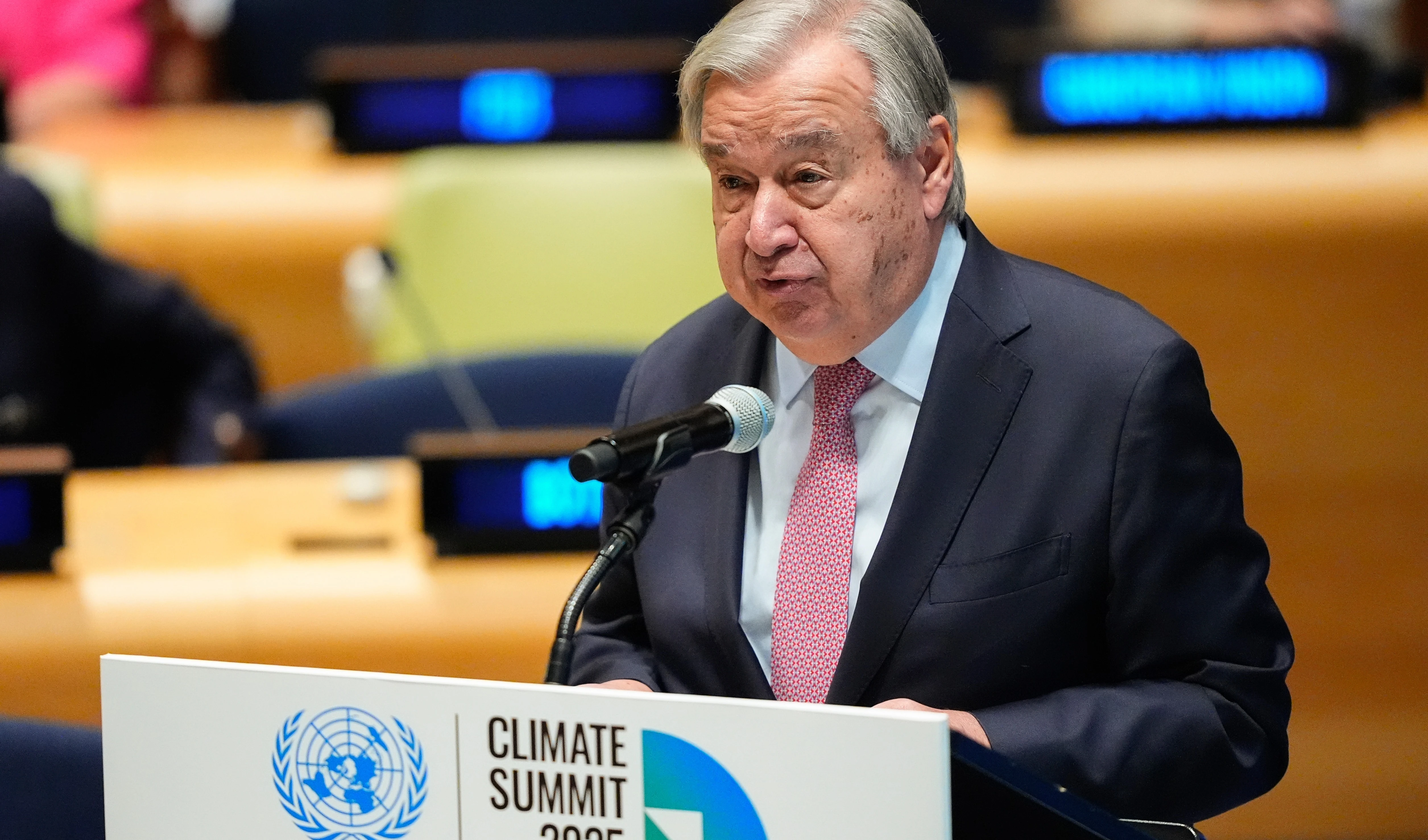 Secretary General Antonio Guterres leads a climate summit, Wednesday, Sept. 24, 2025, at U.N. headquarters (AP)