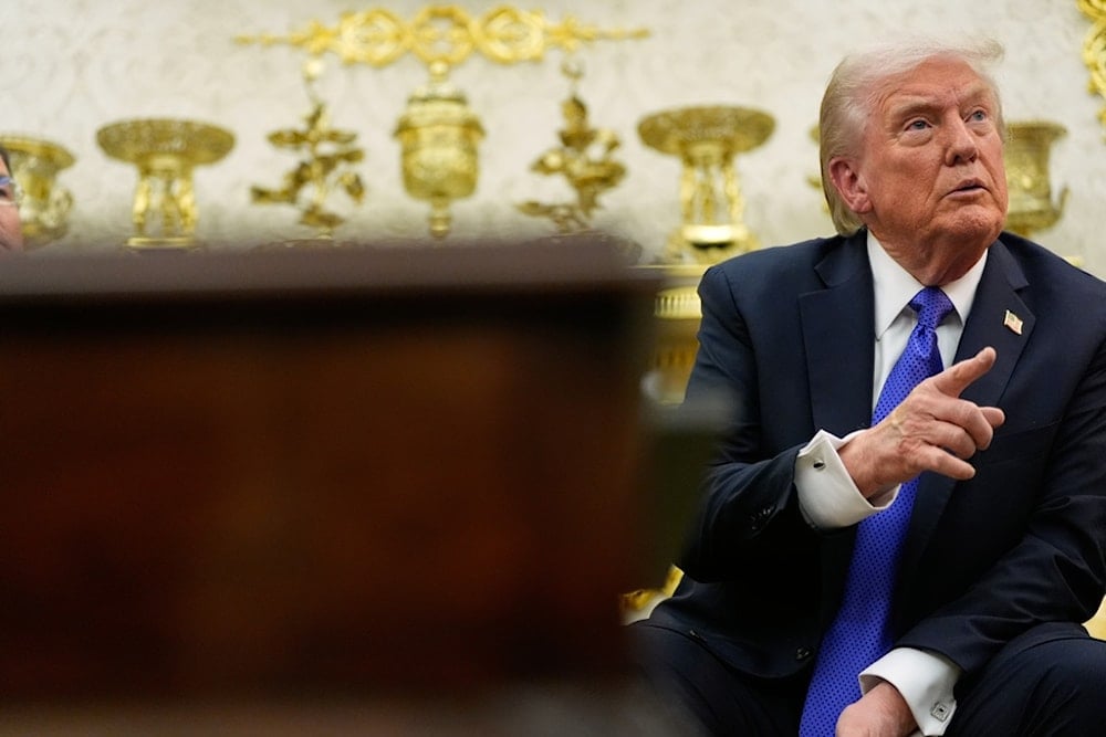 US President Donald Trump meets with NATO Secretary General Mark Rutte in the Oval Office of the White House, Wednesday, October 22, 2025, in Washington. (AP Photo/Alex Brandon)