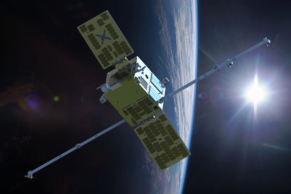 Artist’s rendering of the RADICALS satellite in orbit. (AP)