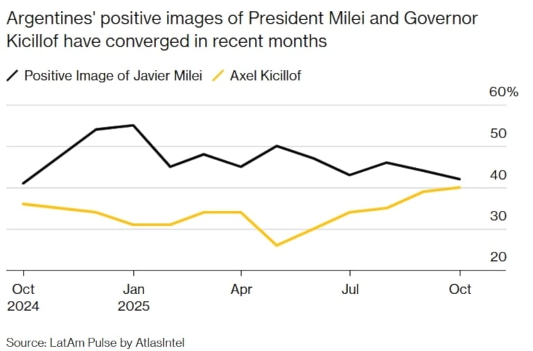 Milei faces sharp drop in approval rating ahead of midterm elections