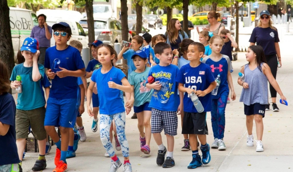 Children walk along a sidewalk, Thursday, June 15, 2017 in New York. (AP) Children walk along a sidewalk, Thursday, June 15, 2017 in New York. (AP)