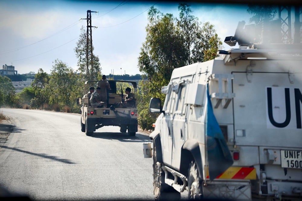 This undated photo shows a convoy of UNIFIL peacekeepers patrol in southern Lebanon. (X, @UNIFIL_)