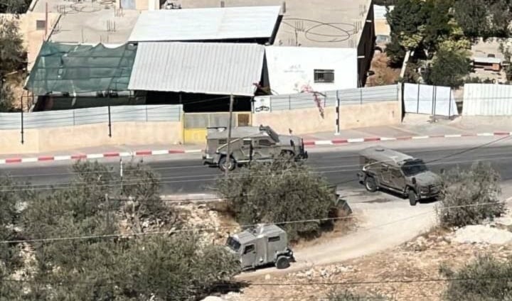 Israeli Occupation Forces vehicles park during a raid of the Jabaa town, West Bank, Occupied Palestine, October 27, 2025 (social media)