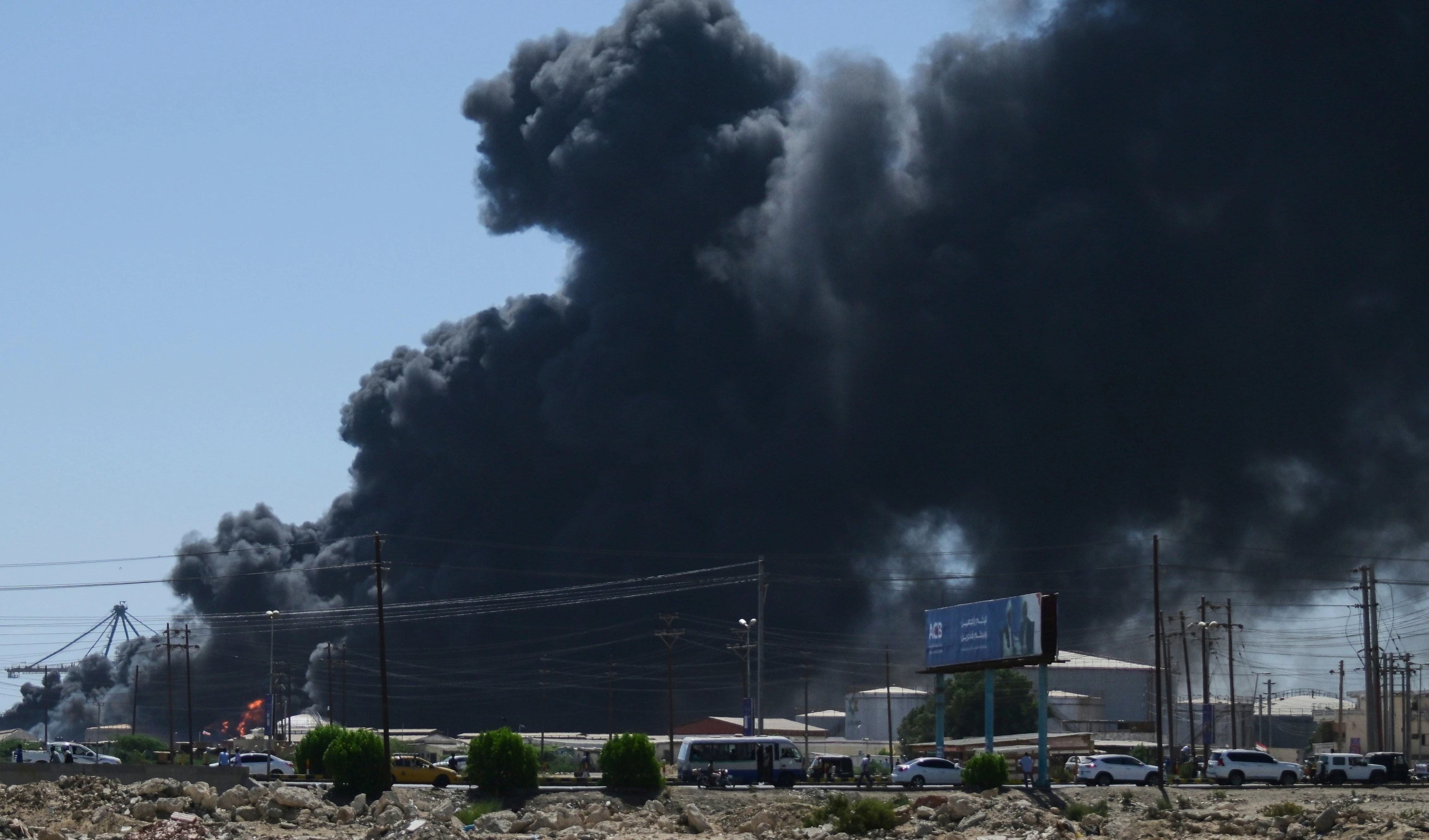 Smoke billows after drone strikes by the paramilitary Rapid Support Forces (RSF) targeted the northern port in the Red Sea city of Port Sudan, Sudan, May 6, 2025 (AP) Smoke billows after drone strikes by the paramilitary Rapid Support Forces (RSF) targeted the northern port in the Red Sea city of Port Sudan, Sudan, May 6, 2025 (AP)
