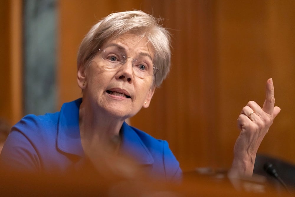 Sen. Elizabeth Warren, D-Mass., speaks as Secretary of Health and Human Services Robert F. Kennedy Jr., appears before the Senate Finance Committee, on Capitol Hill in Washington, Thursday, Sept. 4, 2025 (AP)