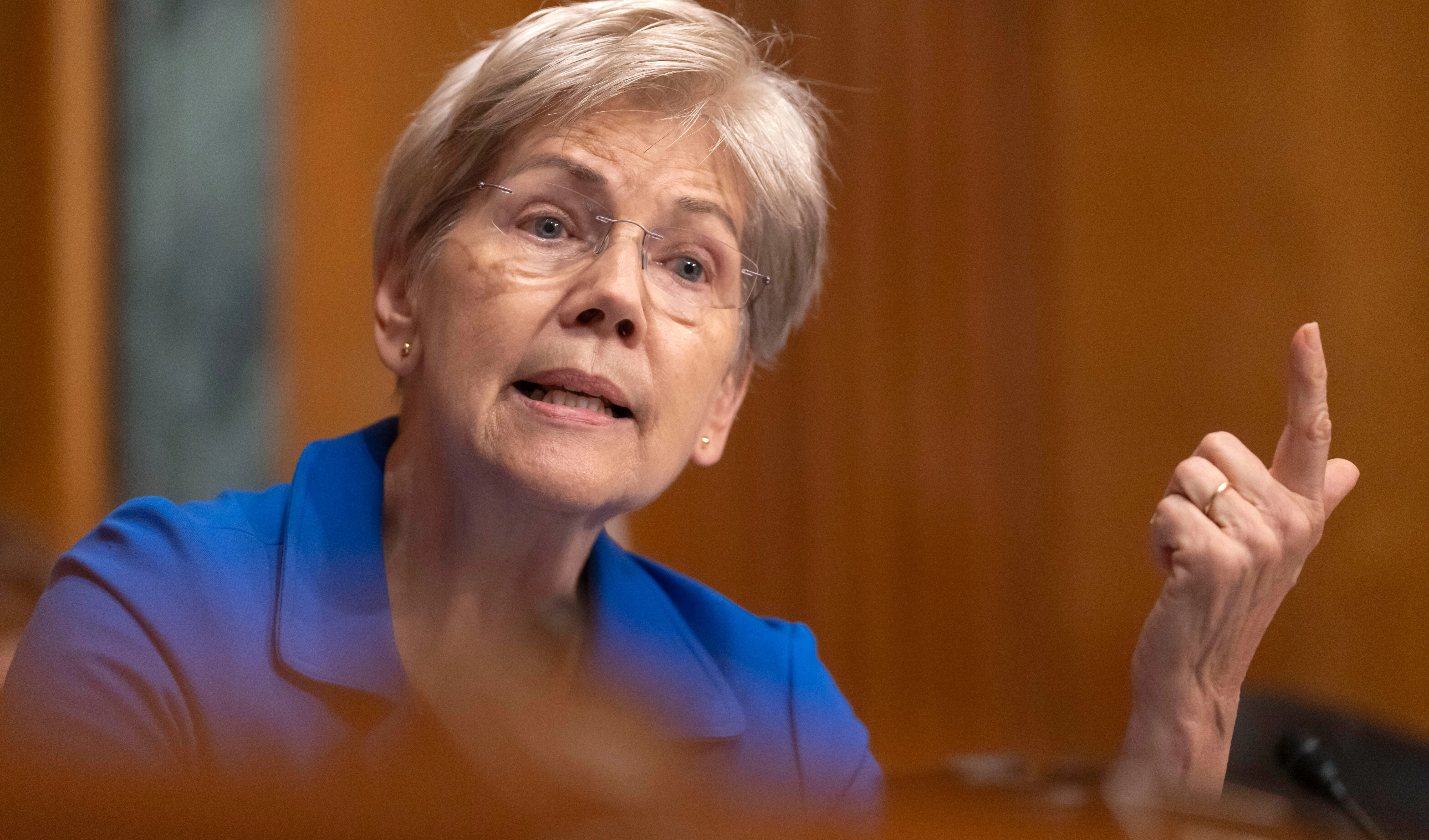 Sen. Elizabeth Warren, D-Mass., speaks as Secretary of Health and Human Services Robert F. Kennedy Jr., appears before the Senate Finance Committee, on Capitol Hill in Washington, Thursday, Sept. 4, 2025 (AP) Sen. Elizabeth Warren, D-Mass., speaks as Secretary of Health and Human Services Robert F. Kennedy Jr., appears before the Senate Finance Committee, on Capitol Hill in Washington, Thursday, Sept. 4, 2025 (AP)