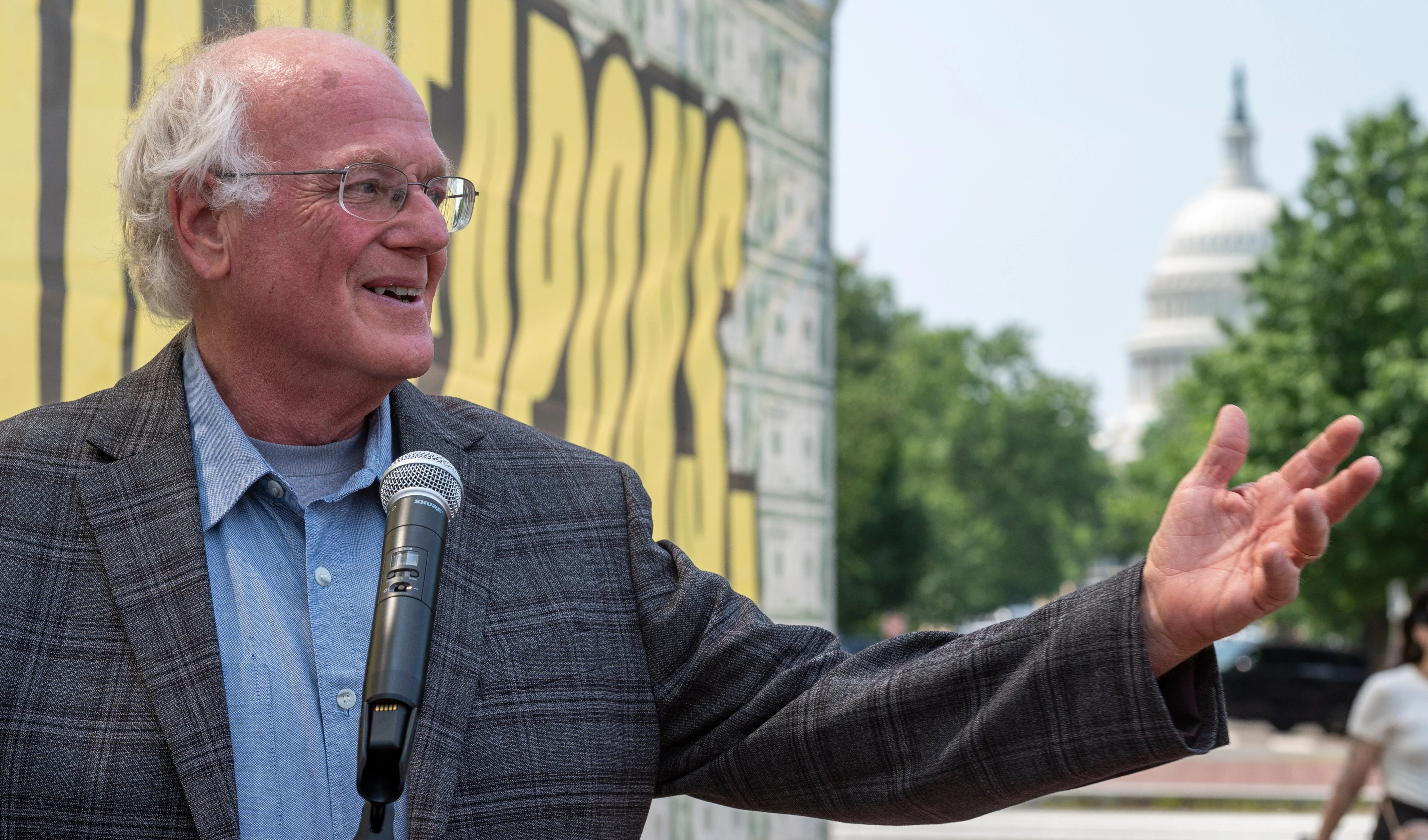 Ben Cohen, co-founder of Ben & Jerry's, speaks at a news conference on the formation of 'Up In Arms', a campaign to spotllight wasteful Pentgon and military spending, on Capitol Hill in Washington, Thursday, June 12, 2025 (AP) Ben Cohen, co-founder of Ben & Jerry's, speaks at a news conference on the formation of 'Up In Arms', a campaign to spotllight wasteful Pentgon and military spending, on Capitol Hill in Washington, Thursday, June 12, 2025 (AP)
