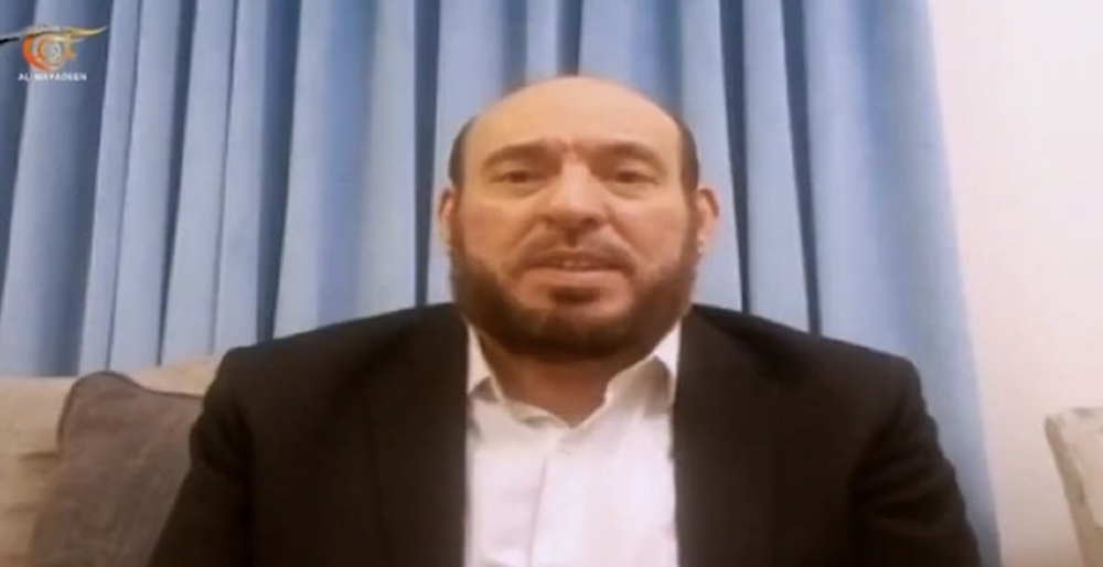Hamas political bureau member Mohammed Nazzal in an interview with Al-Mayadeen on October 29, 2025.