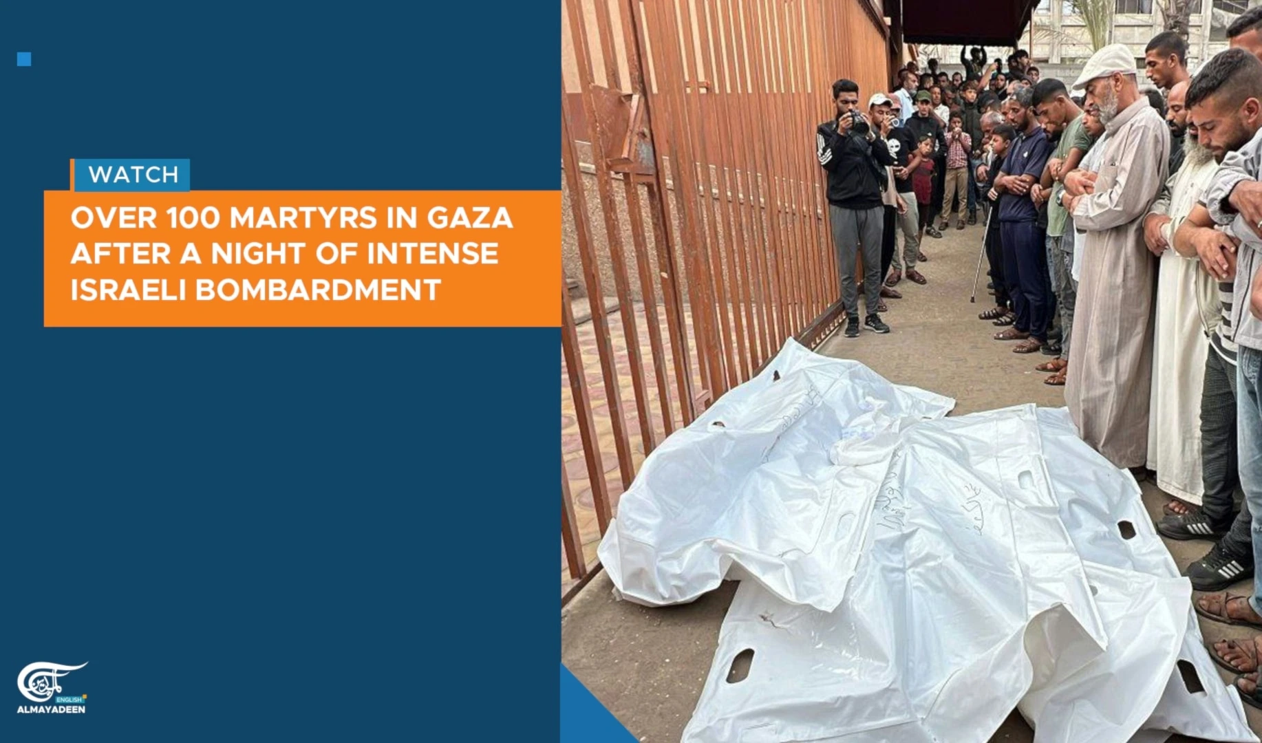 Over 100 martyrs in Gaza after a night of intense Israeli bombardment Over 100 martyrs in Gaza after a night of intense Israeli bombardment