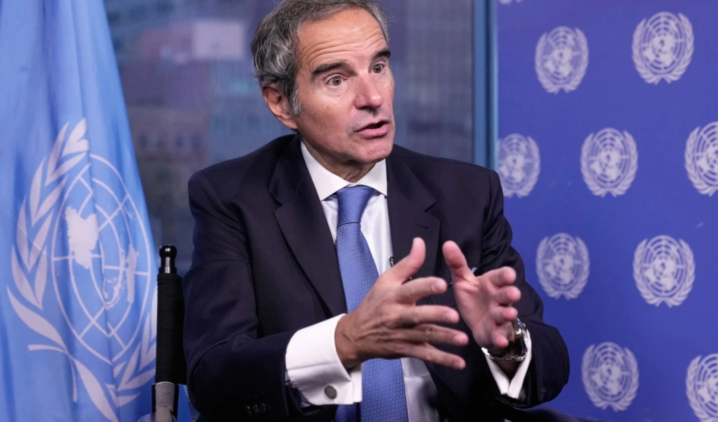 International Atomic Energy Agency Director General Rafael Grossi is interviewed at United Nations headquarters, Wednesday, Oct., 29, 2025 (AP) International Atomic Energy Agency Director General Rafael Grossi is interviewed at United Nations headquarters, Wednesday, Oct., 29, 2025 (AP)