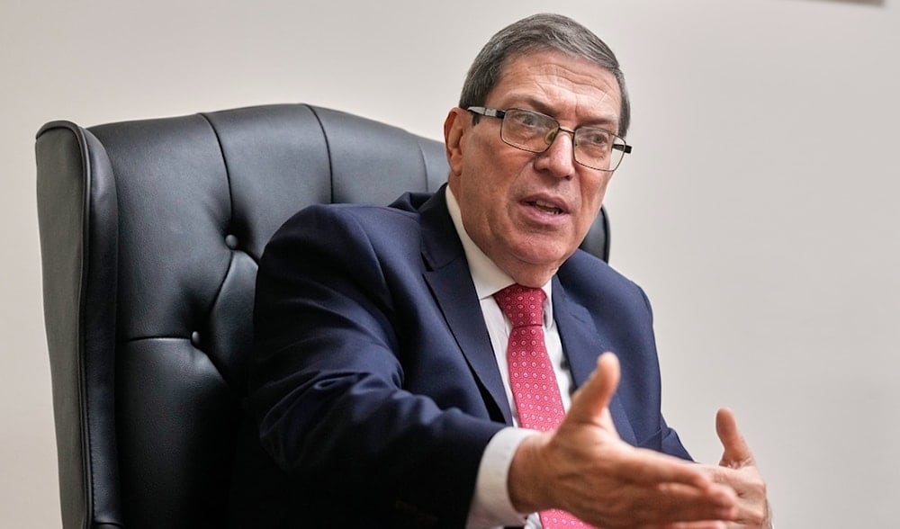  Cuba's Foreign Minister Bruno Rodriguez Parrilla speaks during an interview with The Associated Press at the Permanent Mission of Cuba to the United Nations, in New York, Tuesday, Sept. 30, 2025. (AP)