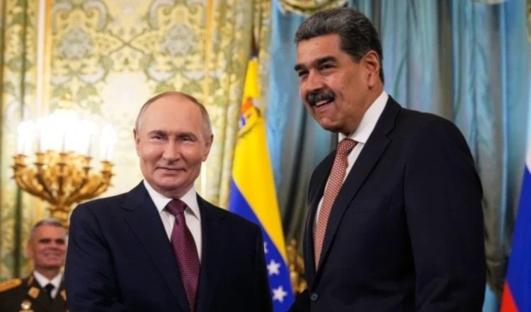 Russian President Vladimir Putin meets with Venezuelan President Nicolas Maduro at the Kremlin in Moscow on May 7, 2025. (AFP) Russian President Vladimir Putin meets with Venezuelan President Nicolas Maduro at the Kremlin in Moscow on May 7, 2025. (AFP)