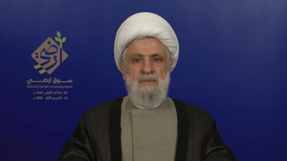 Hezbollah Secretary-General Sheikh Naim Qassem speaks on October 31, 2025 (Screengrab)
