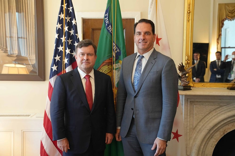Michael Faulkender, deputy secretary of the treasury, and Under Secretary for Terrorism and Financial Intelligence John Hurley (Deputy Secretary of the Treasury on X)