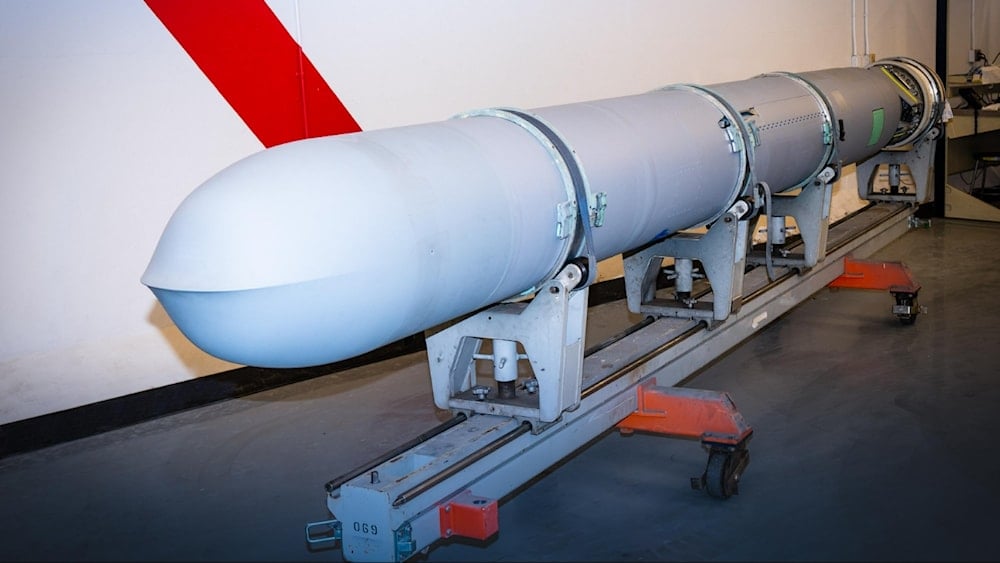 A Block V Tomahawk off the recertification production line at Raytheon's Camden, Ark. facility in March 2021. (Photo courtesy of Raytheon)