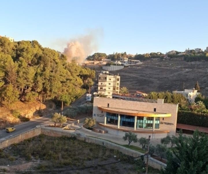 Smoke rises from the site of an Israeli airstrike in Nabatieh, southern Lebanon, Friday, October 31, 2025 (Social media)