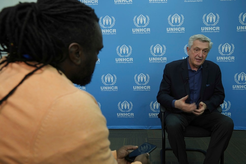 United Nations High Commissioner for Refugees (UNHCR) chief Filippo Grandi speaks to The Associated Press in Nairobi, Kenya Monday, Feb. 5, 2024. (AP Photo/Brian Inganga)