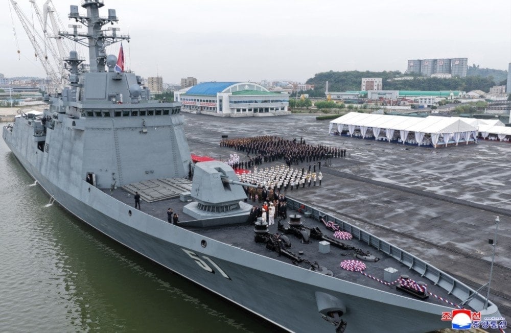 DPRK Leader Kim Jong Un visits Destroyer Choe Hyon according to 2nd Day Schedule of Visit related to Military Hardware Exhibition (KCNA)
