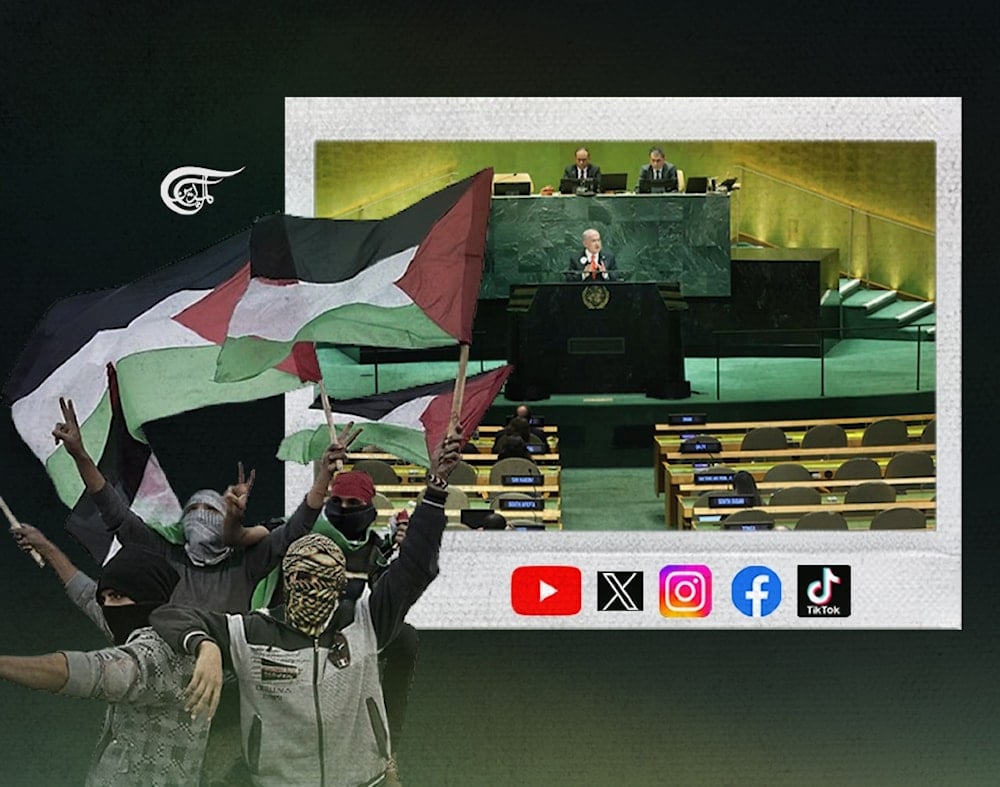 All these decades and the billions of dollars spent by the Zionist Lobby on its propaganda is being rapidly undone, all thanks to the Israeli murder machine exposing itself. (Al Mayadeen English; Illustrated by Zeinab el-Hajj)