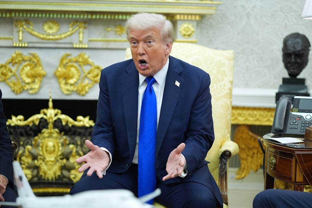 Trump attacks Blumenthal and demands an investigation over military claims.