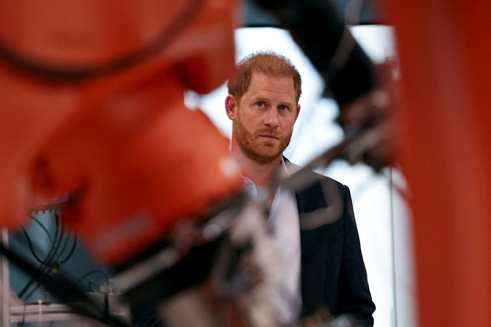 Britain's Prince Harry visits the Centre for Blast Injury Studies at Imperial College London, in London, Wednesday, Sept. 10, 2025. (Suzanne Plunkett, Pool Photo via AP)