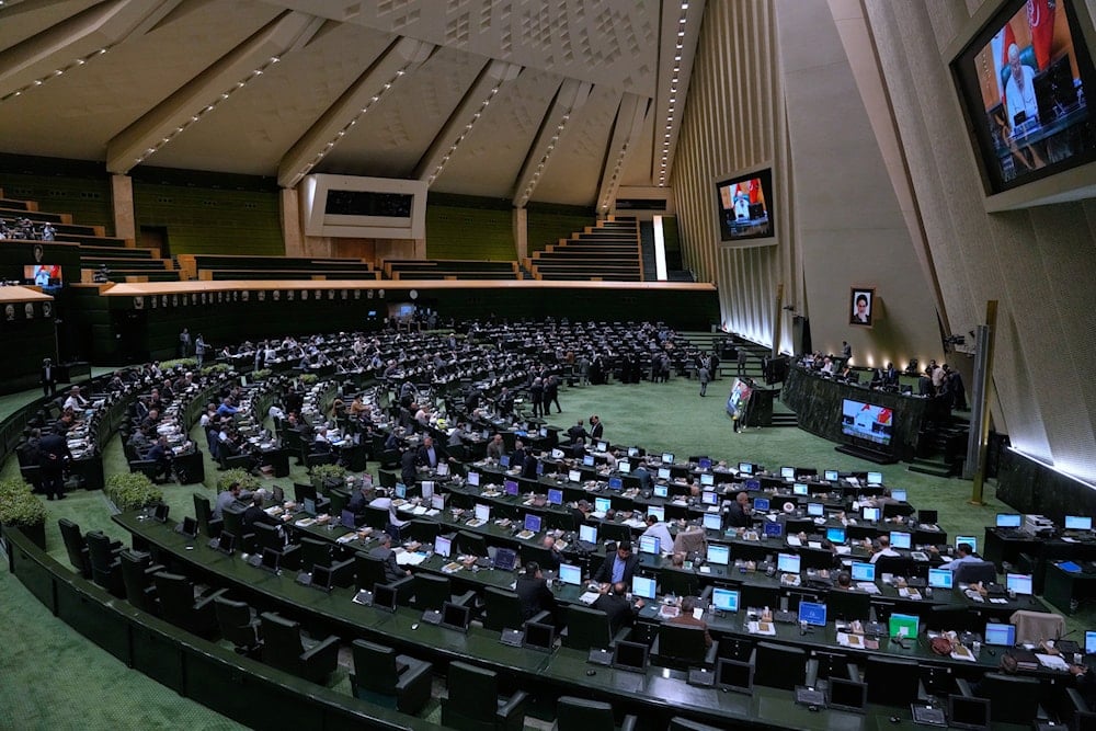 A general views show the Iranian parliament in Tehran, Iran, Sunday, Sept. 28, 2025 (AP)