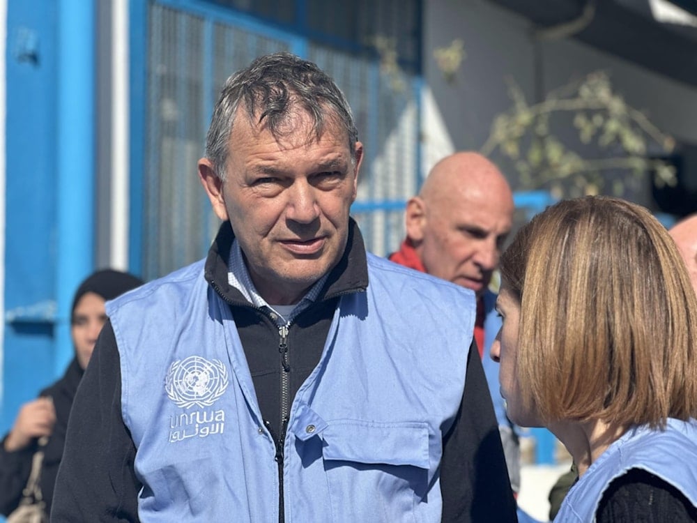 Philippe Lazzarini, UNRWA Commissioner-General, visits the UNRWA Japanese Health Centre in Khan Younis during his visit of the Gaza Strip on 15 January 2024. (UNRWA)