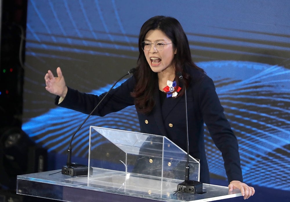 Taiwan’s new opposition leader rejects the proposed defense budget hike and arms race with China..