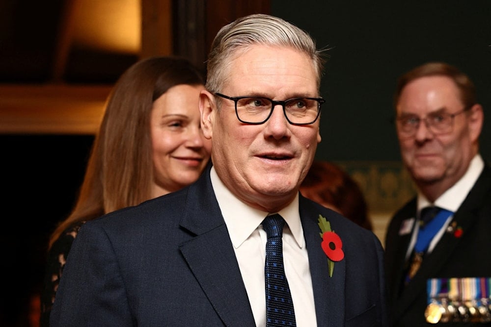 British Prime Minister Keir Starmer and his wife Victoria Starmer arrive at the Royal Albert Hall for the Royal British Legion Festival of Remembrance, in London, Saturday, November 8, 2025. (Jack Taylor, Pool Photo via AP)