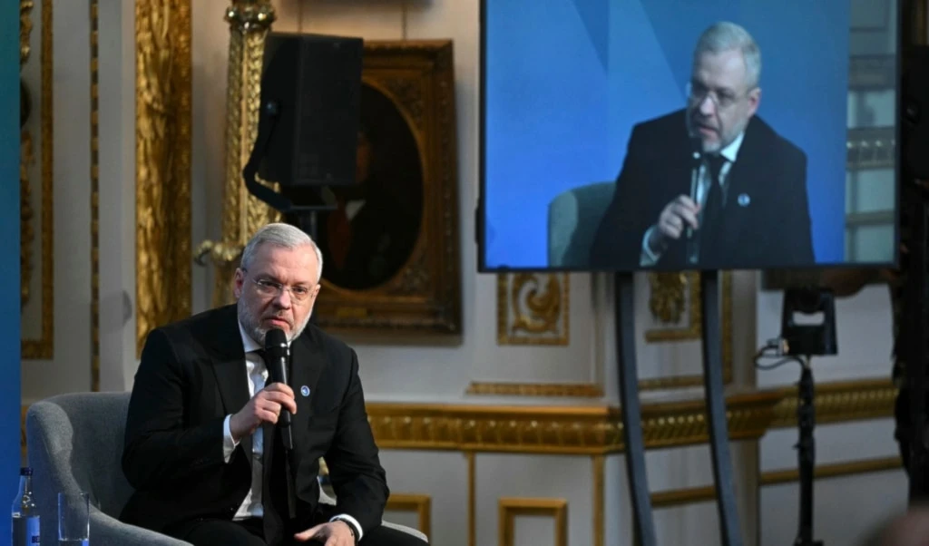 Ukraine's Minister of Energy German Galushchenko attends a panel discussion at the International Summit on the Future of Energy Security at Lancaster House in London, Thursday April 24, 2025. (AP)