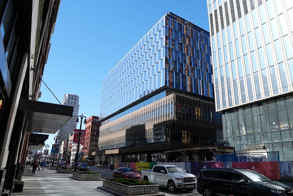 General Motors headquarters is seen, Monday, April 15, 2024, in Detroit, Michigan, the United States (AP)