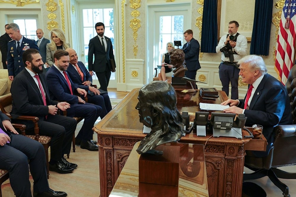 President Donald Trump, meets with Syria's President Ahmad al-Sharaa, at the White House in Washington, Monday, Nov. 10, 2025 (AP)