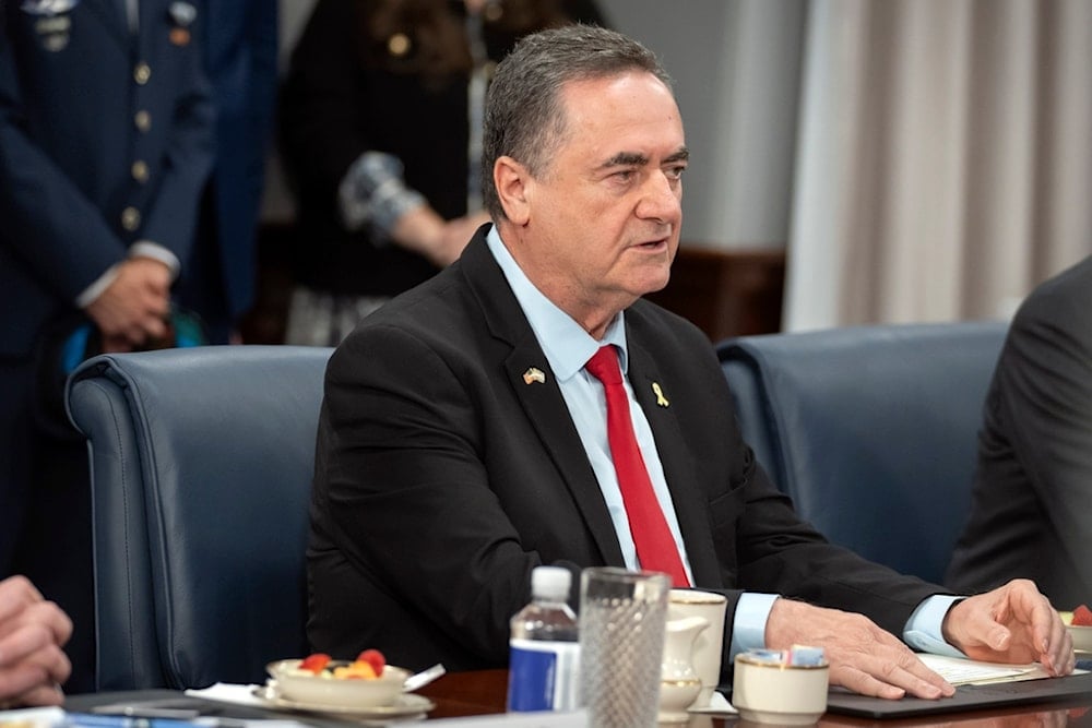 Israeli Defense Minister Israel Katz speaks during a meeting with Secretary of Defense Pete Hegseth at the Pentagon on July 18, 2025, in Washington (AP)