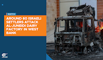 Around 60 Israeli settlers attack al-Juneidi dairy factory in West Bank