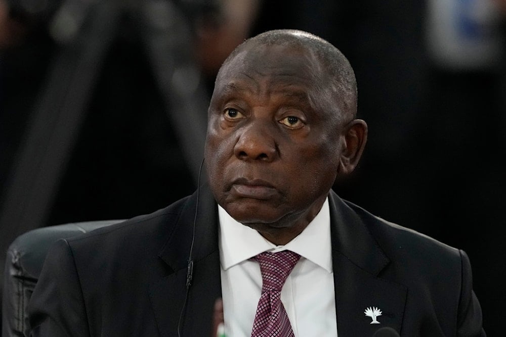 FILE - South Africa's President Cyril Ramaphosa attends the 17th annual BRICS summit in Rio de Janeiro, Sunday, July 6, 2025. (AP Photo/Eraldo Peres, file)