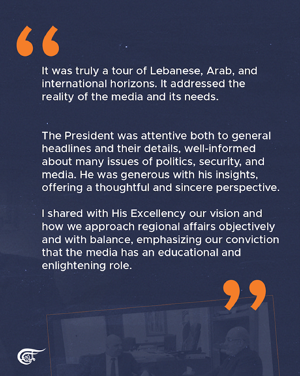 Statement of Al Mayadeen’s chairman, Ghassan Ben Jeddou, after meeting Lebanese President Joseph Aoun