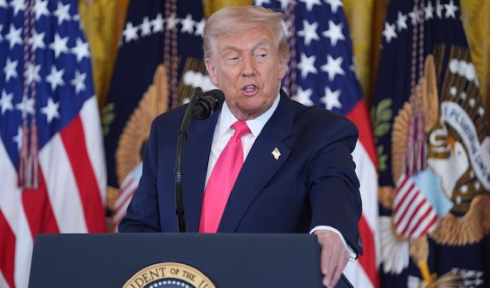 President Donald Trump speaks during an event on foster care in the East Room of the at the White House, Thursday, Nov. 13, 2025, in Washington. (AP)
