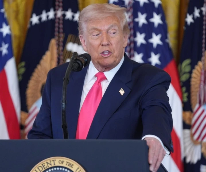 President Donald Trump speaks during an event on foster care in the East Room of the at the White House, Thursday, Nov. 13, 2025, in Washington. (AP)