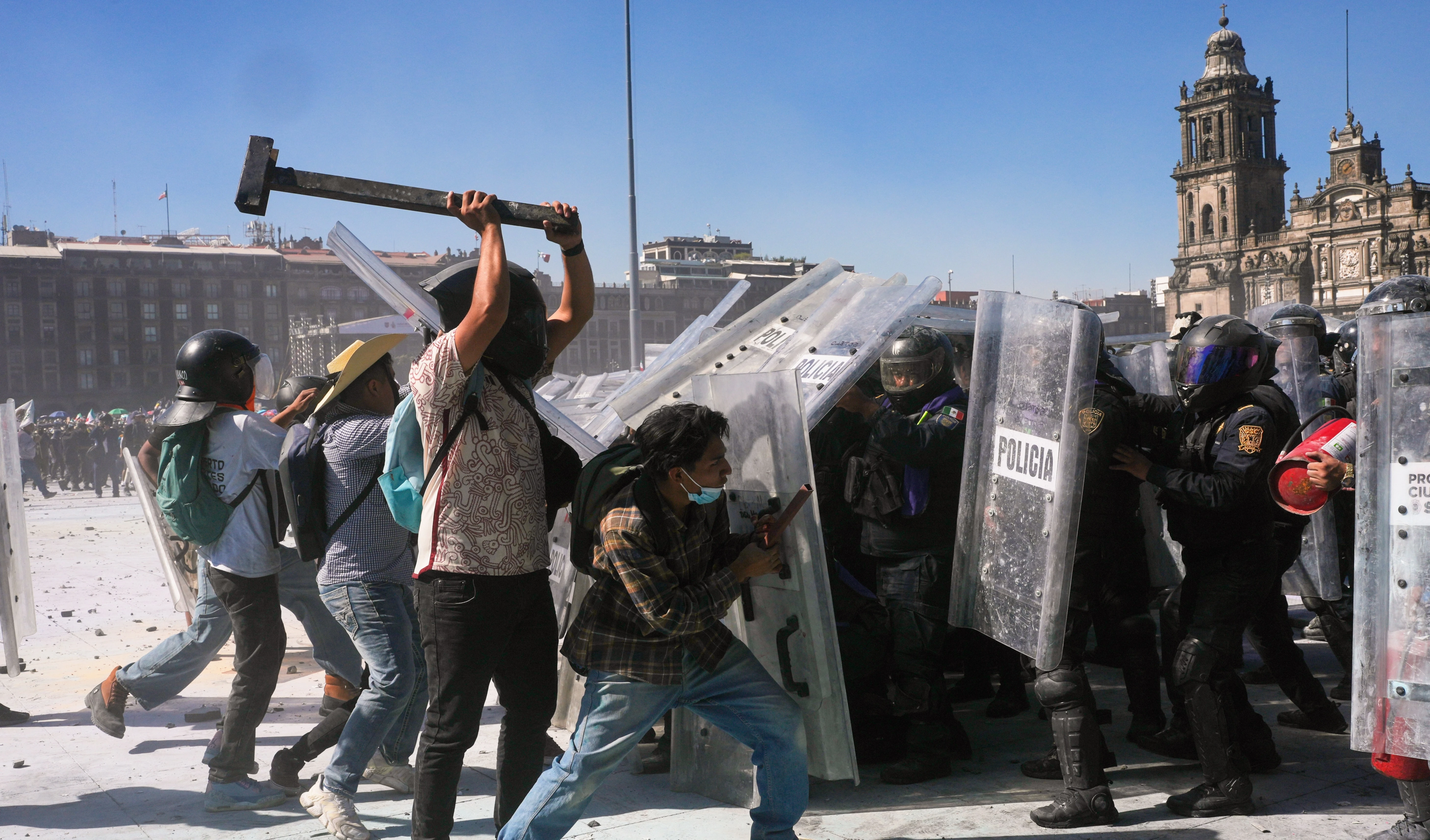 Mexico's President blames foreign bots for violence at youth protest