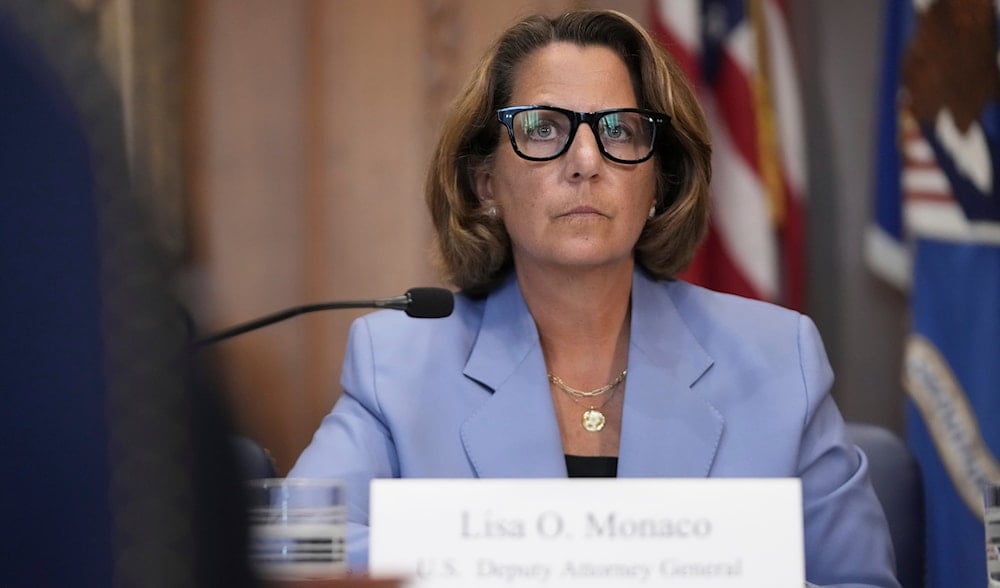 Deputy Attorney General Lisa Monaco listens during a meeting of the Justice Department's Election Threats Task Force at the Department of Justice, Sept. 4, 2024, in Washington. (AP)