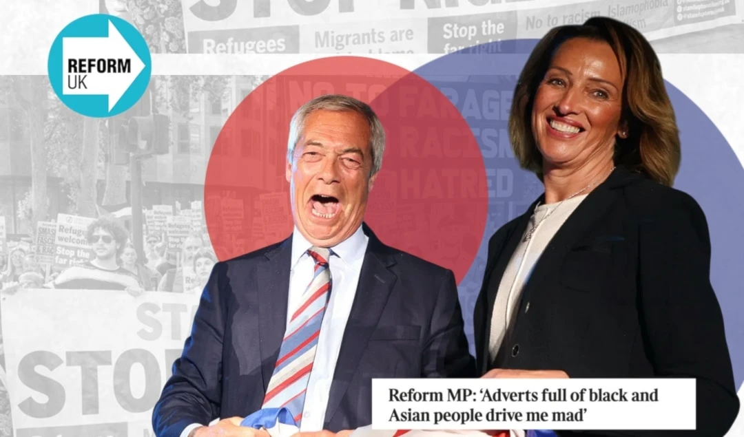 The rise of Reform is showing signs of faltering, with its unruly bunch of parliamentarians and councillors having quit or been fired either for being too extremist or not extremist enough. (Al Mayadeen English; Illustrated by Batoul Chamas)