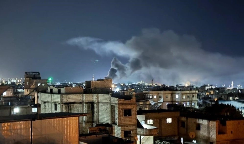 Smoke billows following multiple Israeli strikes on the Ain al-Hilweh refugee camp in Saida, South Lebanon, Nov. 18, 2025 (Social Media)