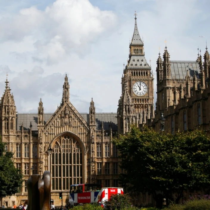 A general view of Palace of Westminster and the Queen Elizabeth Tower which contains the bell known as 'Big Ben' in London, Monday, Aug. 14, 2017. (AP)