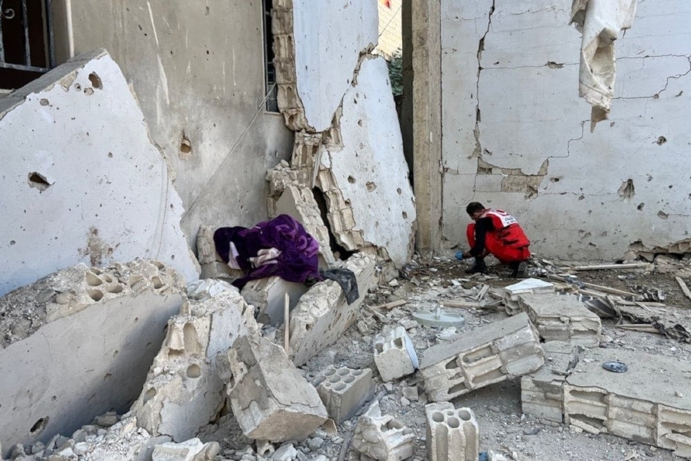 From the aftermath of the Israeli bombardment that targeted the Ain al-Hilweh camp in Saida, southern Lebanon (AFP).